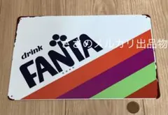 ファンタ　ロゴ　看板CocaCola コカコーラ　スチール看板　 tinsign