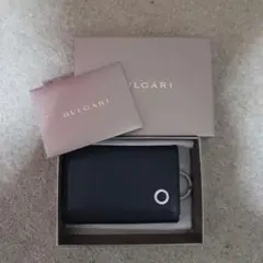 BVLGARI ブラック レザー キーケース