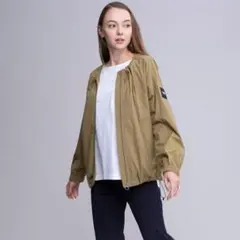 AIGLE 撥水 ノーカラー ブルゾン レディース