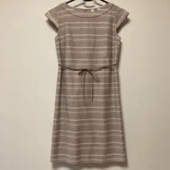 【美品】J.PRESS ストライプ 半袖ワンピースのサムネイル