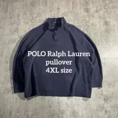 POLO Ralph Laurenハーフジップスウェット4XB ビッグサイズ刺繍