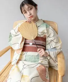 ゆかた館グレース　生成りに鞠のサムネイル