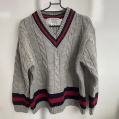 Oldderby Knitwear ケーブル編みセーター/Mサイズ