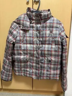 アーノルドパーマー　チェック柄フード付きダウンジャケット