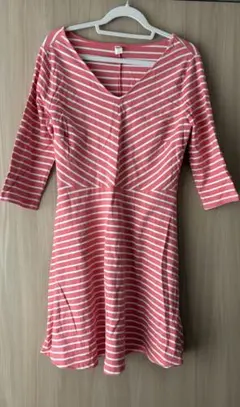 OLD NAVY オールドネイビー ボーダー七分袖ミニワンピース L GAP社