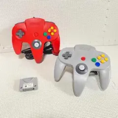 Nintendo 64 コントローラー 2個セット レッド グレー N64