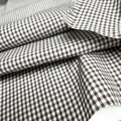 4.1M国産コットンブロード先染めギンガムチェックダークブラウン綿生地布地