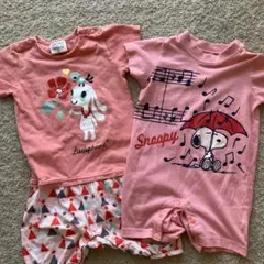 スヌーピー 音符デザイン ロンパース