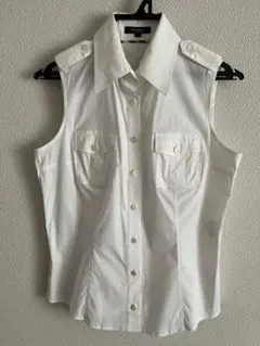 美品】FOXEY NEWYORK ノースリーブブラウス ボタン 38 白 - メルカリ