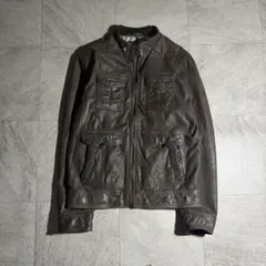 00s ZARA real leather jacket ギャル男 亜熱帯