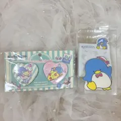 新品未開封　タキシードサム　カンバッチセット　メモ&クリップスタンド　サンリオ