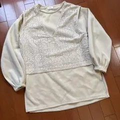 tal.by yumi. レースベスト付き長袖カットソーM