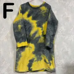 訳あり/ITAL FOODS タイダイ 長袖 ワンピース 裏起毛 秋 冬 個性的