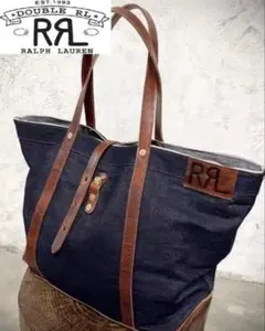 いぬまる【新品未使用DOUBLE RRL 特別仕様超高級デニムトートバッグ RRL Denim Tote デニム トートバッグ (RRL/トートバッグ) 96494001