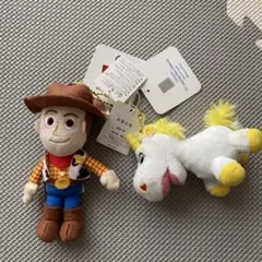 トイストーリー 3 ぬいぐるみキーホルダー ウッディ・バターカップ