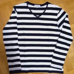 ボーダーTシャツ♦長袖♦Vネックのサムネイル