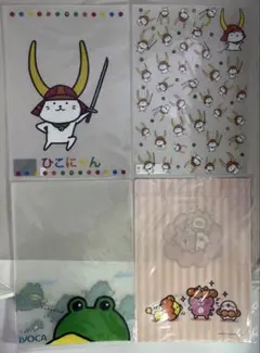 まとめ　クリアファイル　ひこにゃん　伊予銀行 とりカエル　カナヘイの小動物　４点