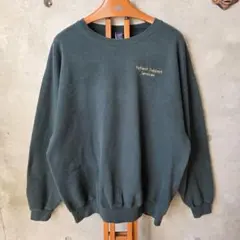 90s USA古着 LANDS' END スウェット XL 緑 刺繍ビンテージ