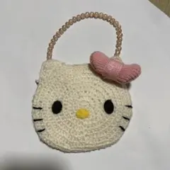 ハローキティ　毛糸顔型ポーチ