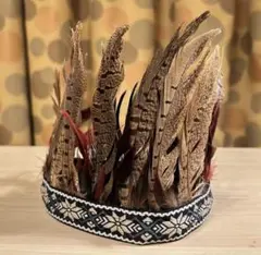 羽の冠 アフリカン調 コスプレ 民族衣装