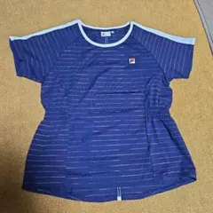 FILA XL ネイビー ストライプ Tシャツ