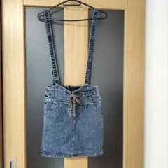 ✦特価✦ デニム サロペット スカート ライトブルー