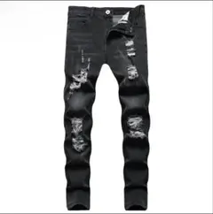 値下げ　ダメージデニム　ダメージジーンズ　UKドリル　　デニム　ジーンズ　S