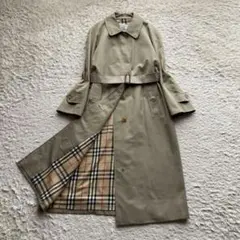 【着丈111cm】バーバリー トレンチコート ノバチェック ベルト ベージュ L