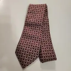 【美品】ミッキーマウス柄　ネクタイ　えんじ　東京ディズニーランド　Disney