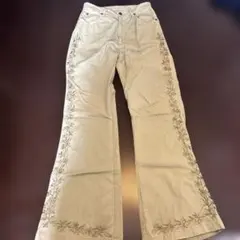 ヴィンテージ フレアパンツ 刺繍 Y2K