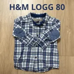 【お値下げ】LOGGチェック柄 肘当て付きシャツ US 9-12M