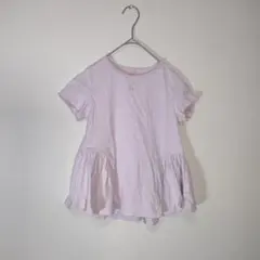 最終値下げ✨プティマイン 130 ペプラム トップス 半袖 ラベンダー 美品