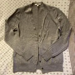 UNIQLO メリノウール Vネックカーディガン グレー レディース L