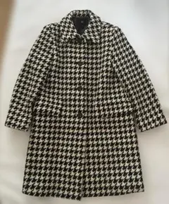 4℃ コート　千鳥格子柄