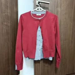 アースミュージックアンドエコロジー レイヤードカーディガン 重ね着風