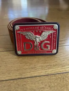 D&G ドルチェ＆ガッバーナ イーグルバックル レザーベルト
