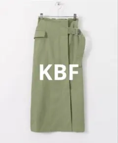 【KBF】 サイドベルトロングスカート カーキのサムネイル
