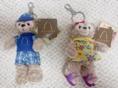 アウラニ限定　ディズニー　ダッフィー　シェリーメイ　ぬいぐるみバッジ