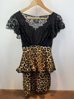 ヒョウ柄　ミニワンピース