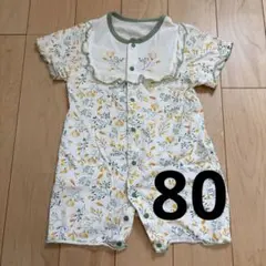 サイズ80　ジャンプスーツ　ロンパース　夏用　半袖　女の子　花柄