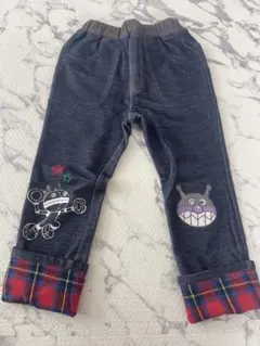 アンパンマン　バイキンマン　刺繍付き長ズボン 110サイズ