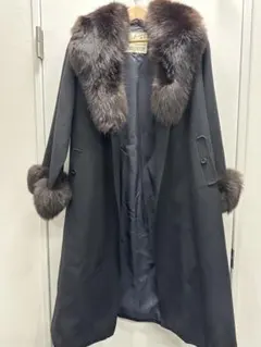 ウール100%フォー付きロングコート！