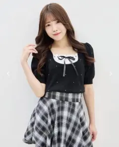 INGNI ビジュー飛ばしレイヤード風ニットのサムネイル
