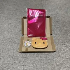 sweet2025年8月号ハローキティぬいぐるみポーチチャーム &ステッカー3点