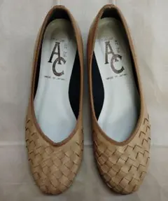 AC 編み込みデザイン フラットシューズ 24.5cm