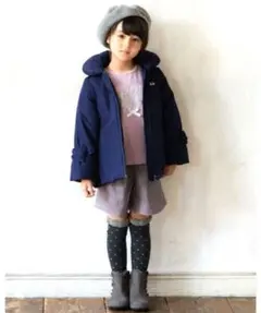 美品！bebe ネイビー中綿コート フード付き 120cm