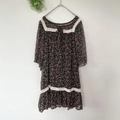 オリーブデオリーブ［F］上品フェミニン◎小花柄×ポイントレース◎七分袖チュニックのサムネイル