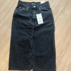 ZARA 新品未使用タグ付きブラックデニム タイトスカート S