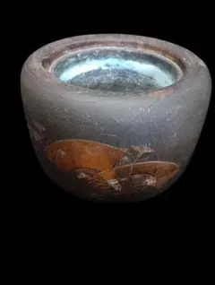 扇面蒔絵 火鉢 銅落とし付きのサムネイル