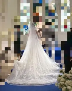 [値下げしました]ロングウェディングベール ホワイト レース